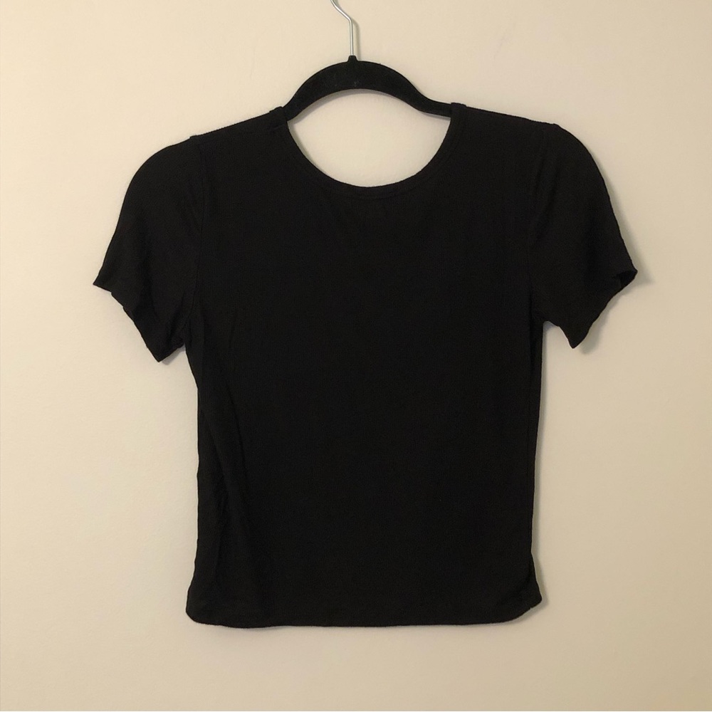 Black Ribbed Baby Tee - Picture 4 of 4